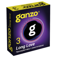 Презервативы с анестетиком для продления удовольствия Ganzo Long Love - 3 шт