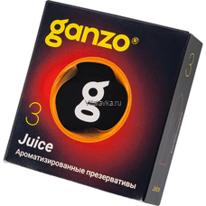 Презервативы арматизированные Ganzo Juice - 3 шт Ароматизированные