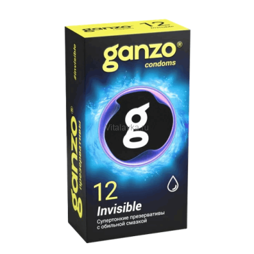 Супертонкие презервативы Ganzo Invisible Супертонкие английские