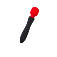 Двусторонний вибромассажер Black&Red